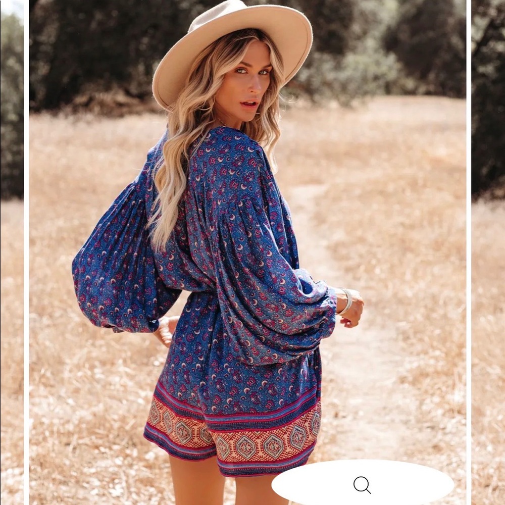 Vici Collection boho floral print romper